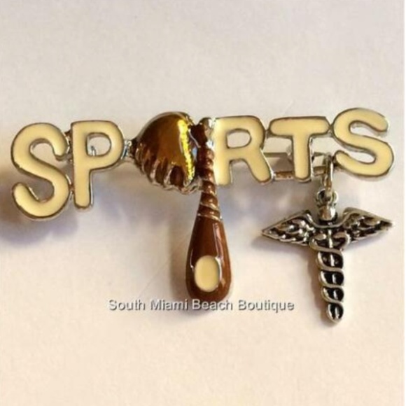 Caduceus Pin Brooch Sports Medicine Doctor Nurse - Picture 6 of 7